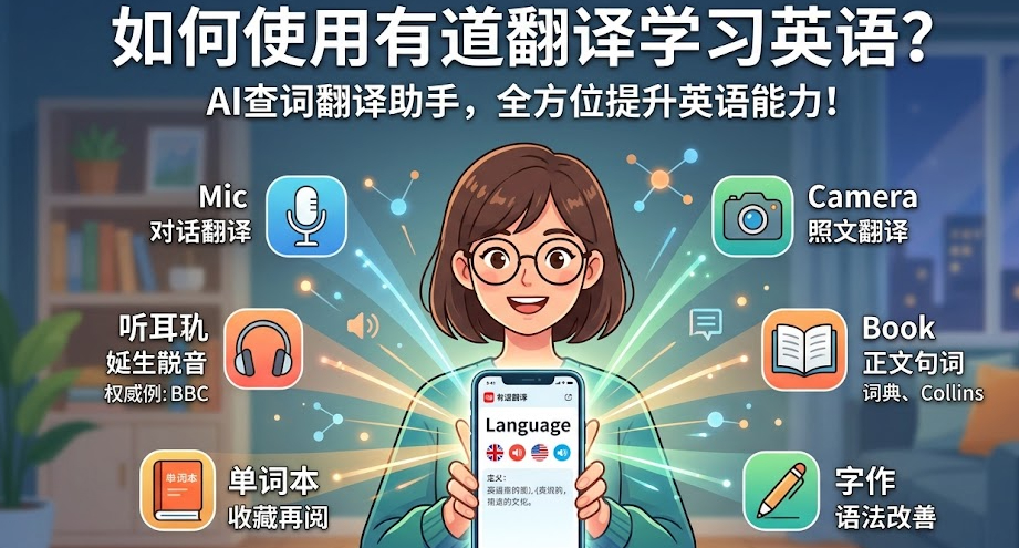 如何使用有道翻译学习英语