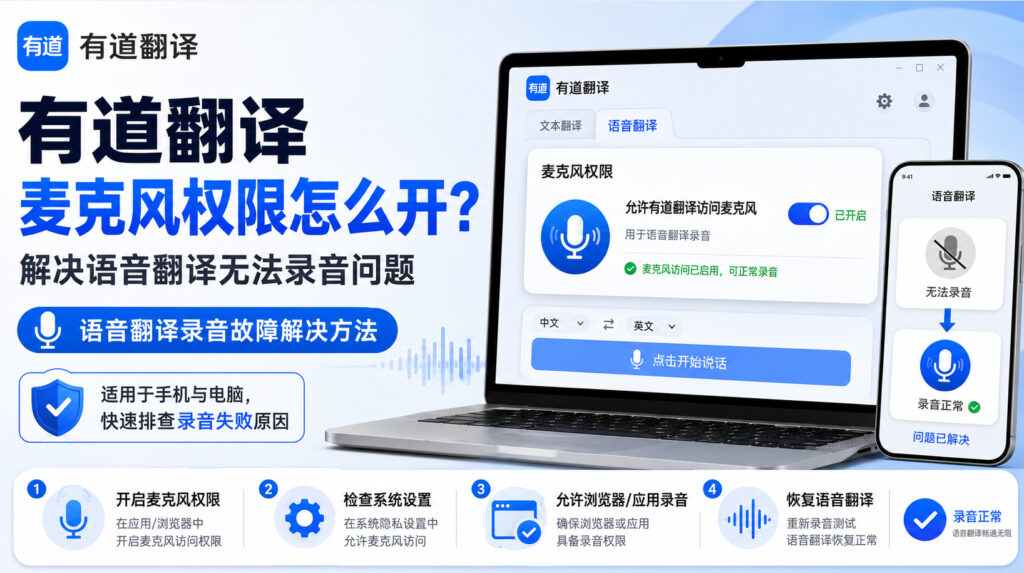 有道翻译麦克风权限怎么开