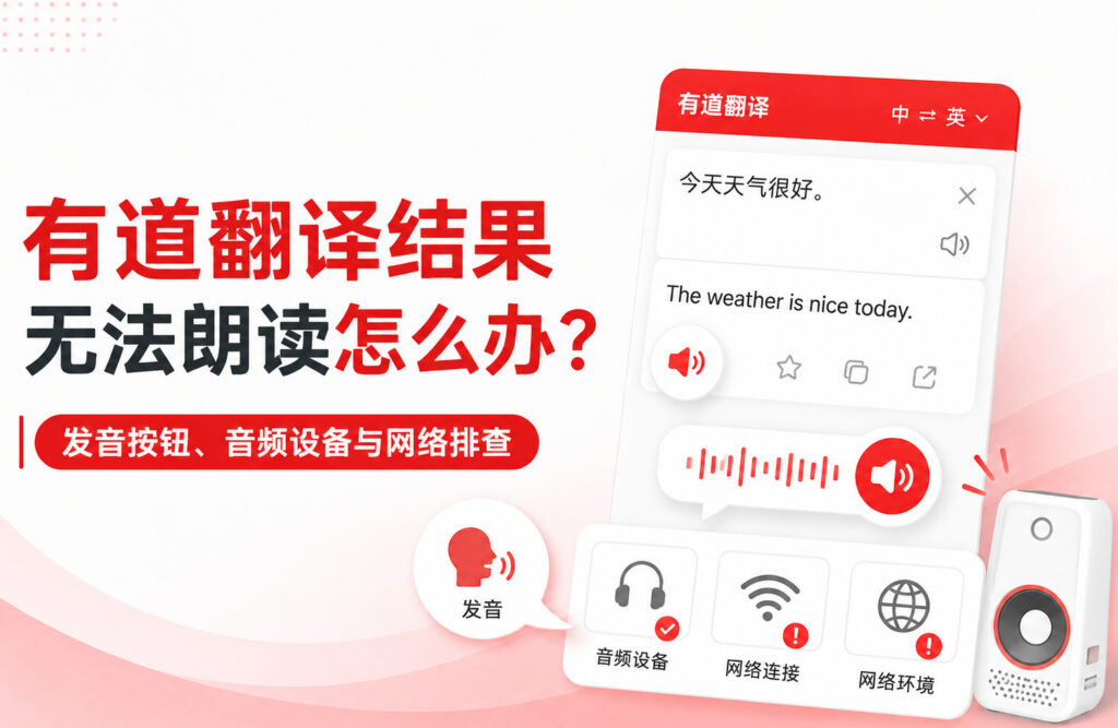 有道翻译结果无法朗读